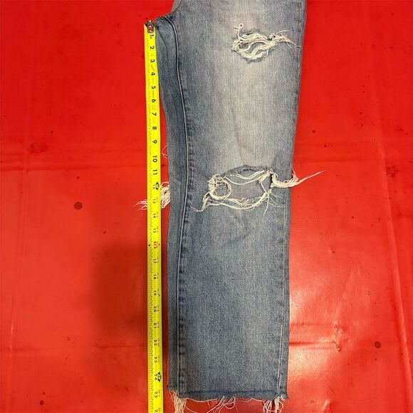 Pistola Women's High-Rise Distressed Jeans Blue Size 26 Light Wash - Picture 6 of 8
